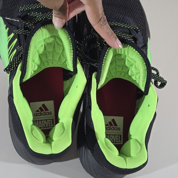 Adidas Marvel Comic Black Green Low Pro Bounce 2018 Basketball Shoe Mens 11.5 - Picture 6 of 14